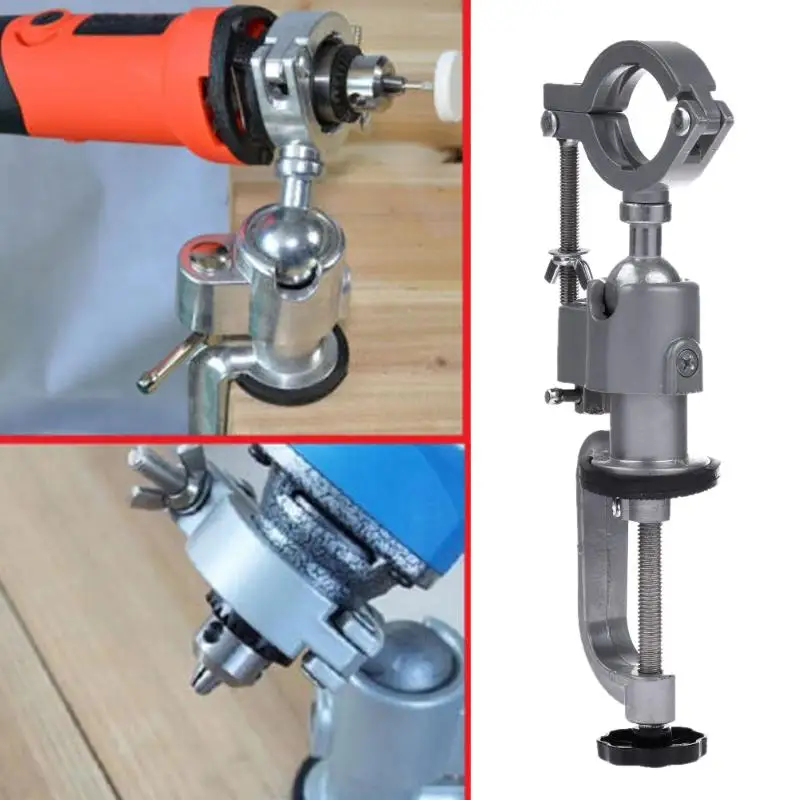 

360 Degree Universal Table Bench Vice Clip-on Round Head Clamp Vise for Electric Drill Bench Screw Clamp Grinder Tool Holder