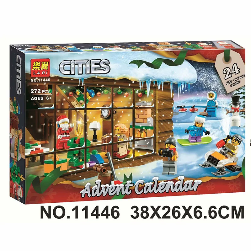 

In Stock 2019 NEW Bela 11446 272pcs City series Advent Calendar Building Blocks Bricks Kids Toys Christmas gift 60235