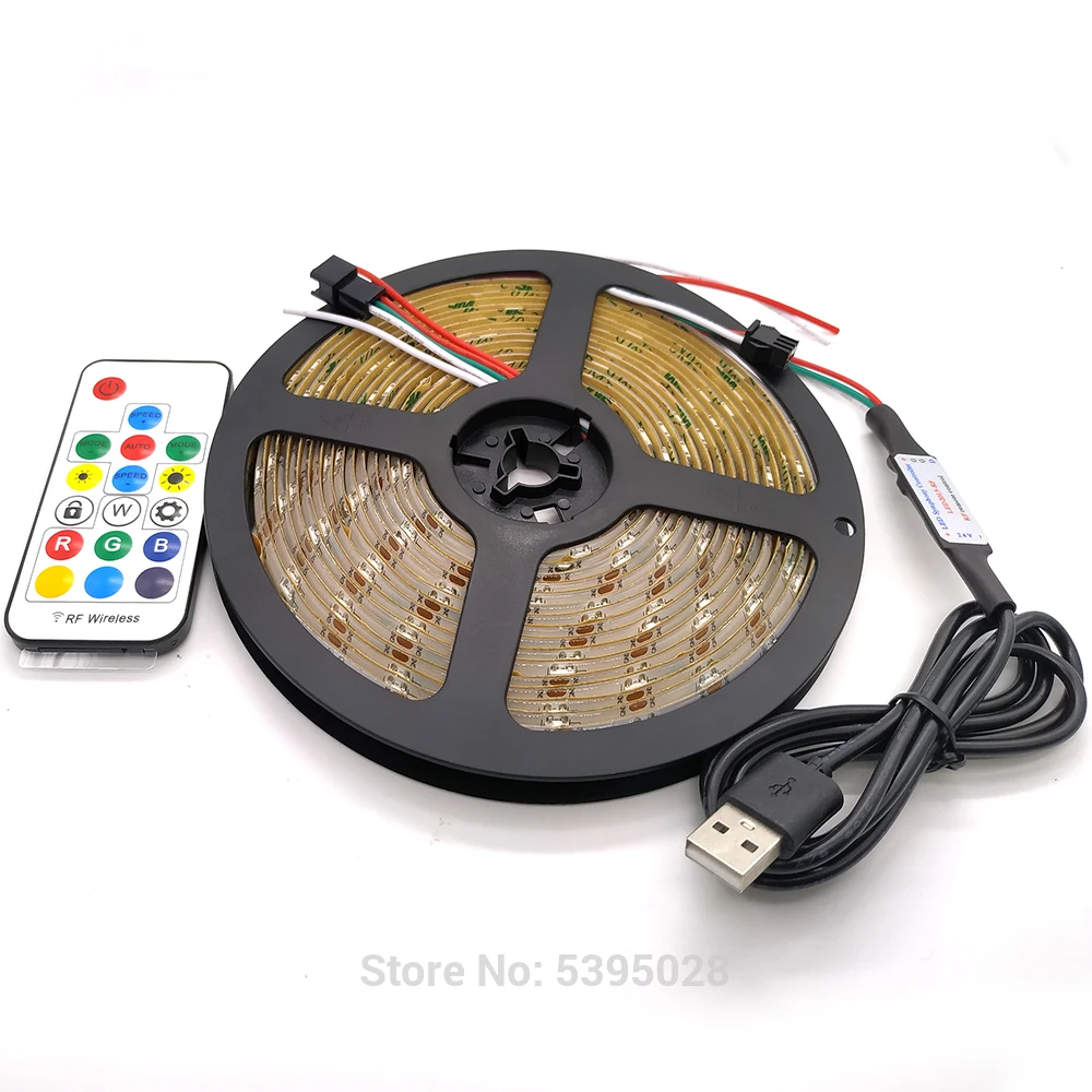 Светодиодная лента WS2812b с управлением Mini Rf USB 14 клавиш 17 без питания 5 в