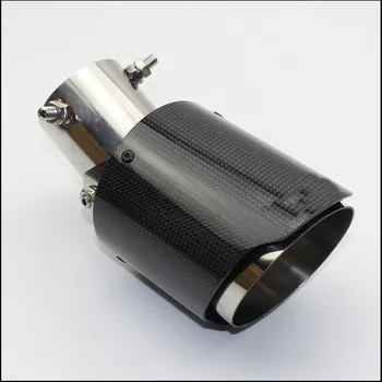 

car styling Glossy+ stainless steel A.K Pipe exhaust pipe Adjust 45 degrees muffler For Universal Carbon Exhaust Tips