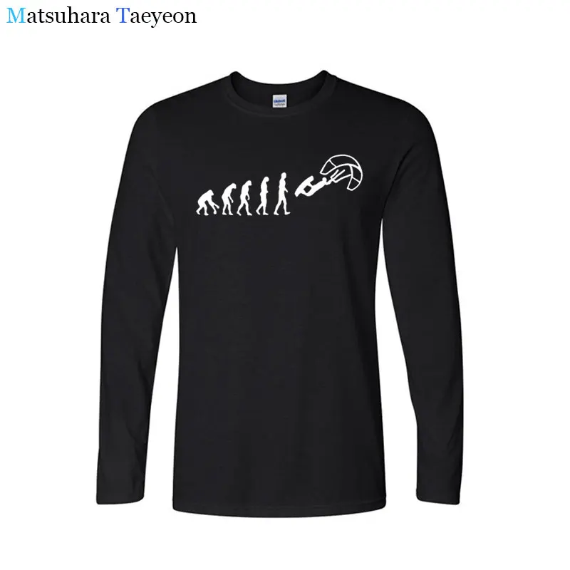 

Funny Kitesurf Shirt - Kite Surfinger Evolution Kite Boarding 100% tshirt Cotton Print T-Shirt Man Cool Slim Fit Letter T Shirt