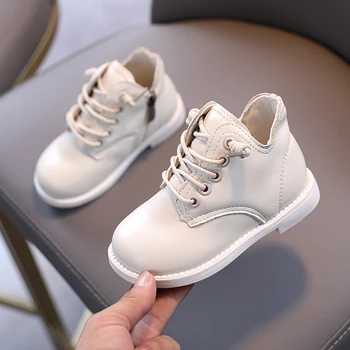 

2020 New Winter Children Shoes PU Leather Waterproof Martin Boots Kids Snow Boots Brand Girls Boys Rubber Boots Fashion Sneakers