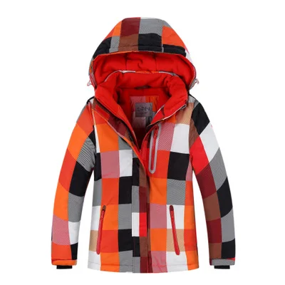 picture jacket pant 30 детская зимняя одежда лыжный костюм, водонепроницаемый ветрозащитный Теплый костюм зимняя Лыжная куртка+ комбинезон для мальчиков и девочек - Цвет: picture jacket pant