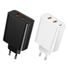 BASEUS BS-EU910 Универсальный 60 Вт 3 порта зарядное устройство 2 usb type-C мобильный телефон PD Быстрая Зарядка Док-станция ЕС вилка