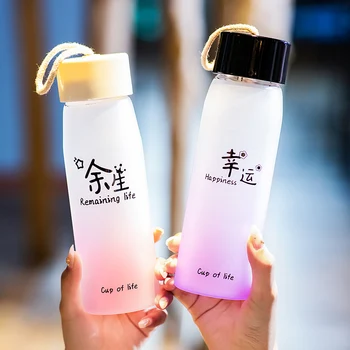 

Children Portable Personality Creative Water Bottles Drinking Tea Cups Water Bottle Portable Fashion Transparent Water Cup FF70P