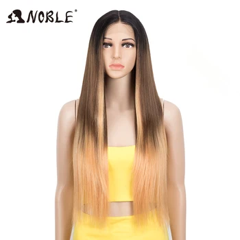 

Noble Cosplay Synthetic Lace Front Wig 30 Inch Straight Hair lace part Wig Blonde Cosplay Wigs Long Wigs For Wome Lace Front Wig