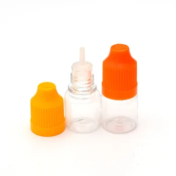 

5pcs 3ml PET Clear Empty Plastic Dropper Bottles with Childproof Cap for E Liquid Needle Vial
