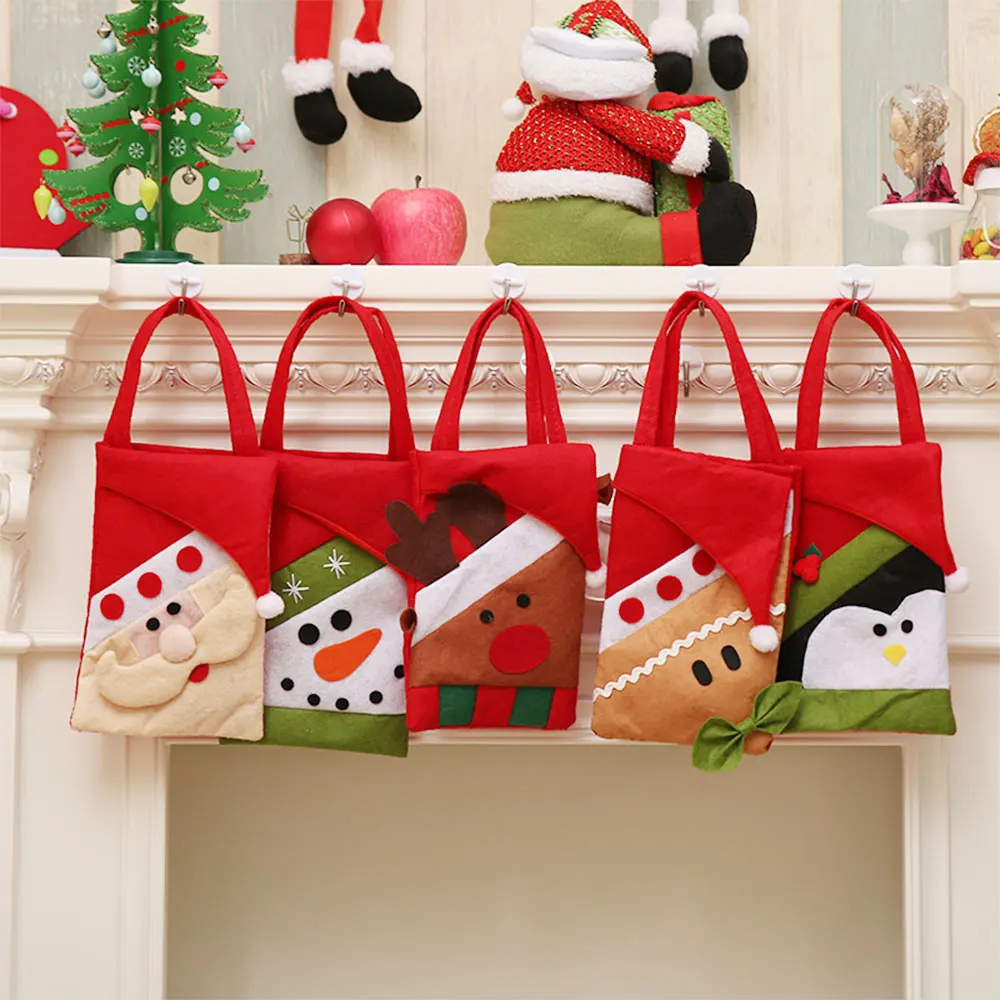 Christmas Apple Fruit Candy Gift Bag Pouch Wrapping Kids Party Portable