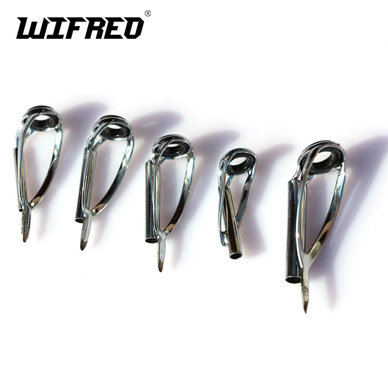 Wifreo 2pcs New Fishing Rod Tip Guide Ring With Leg For Diy Fishing Rod