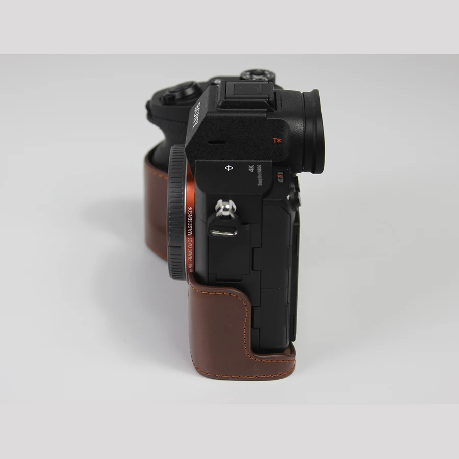 PU кожаный чехол для камеры для sony A7R4 A7RIV A7Rm4 A7R IV портативный половина тела набор оболочки с батарейным отсеком