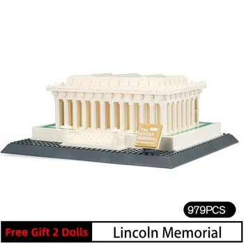 

World's Famous Classic Architecture CN Tower/Lincoln Memorial/Marian Bay Sands/Merlion Models City Building Blocks Bricks Toys
