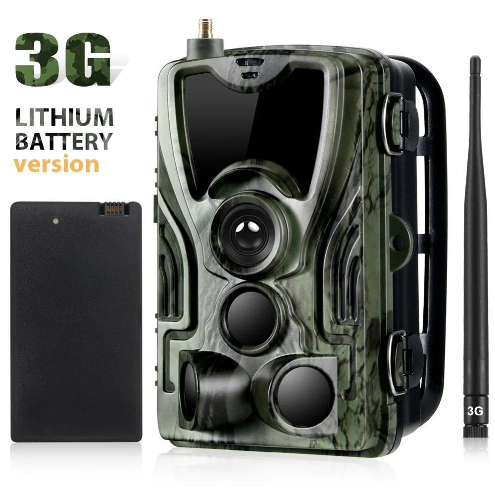US $111.59 3G SMS MMS SMTP Trail Hunting Camera 16MP Cellular  Cameras HC801G Photo Traps Wild Surveillance With 5000Mah Lithium Battery