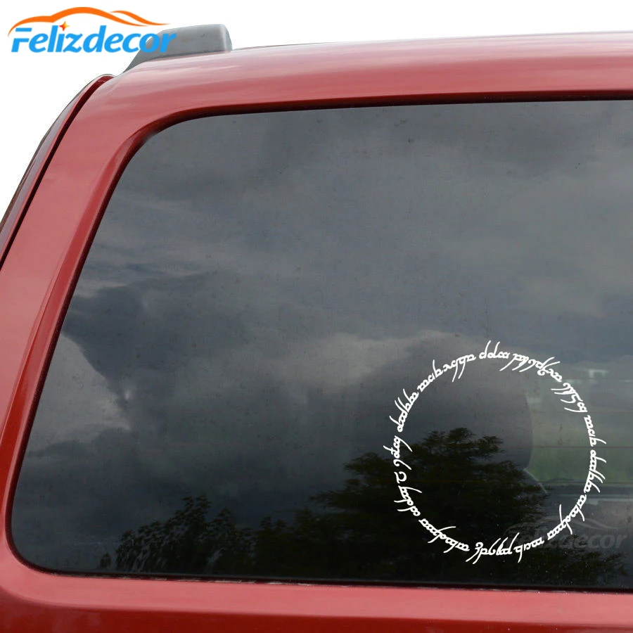 Lord Rings Insgription Car Sticker Bumper Cute Decor Waterproof Removable ZP060