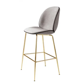 

New European Style ins Bar Stool Bar Stool Nordic Home Wrought Iron Chair Simple Modern Front Desk High Chair