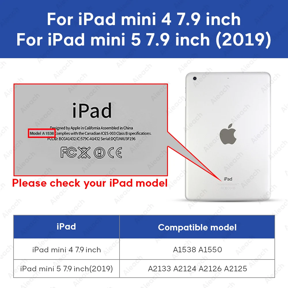 Чехол для iPad mini 5,, 7,9 дюймов, из искусственной кожи, трехслойная подставка, автоматический режим сна, пробуждение, Умный Магнитный чехол для iPad mini 4, чехол, Funda