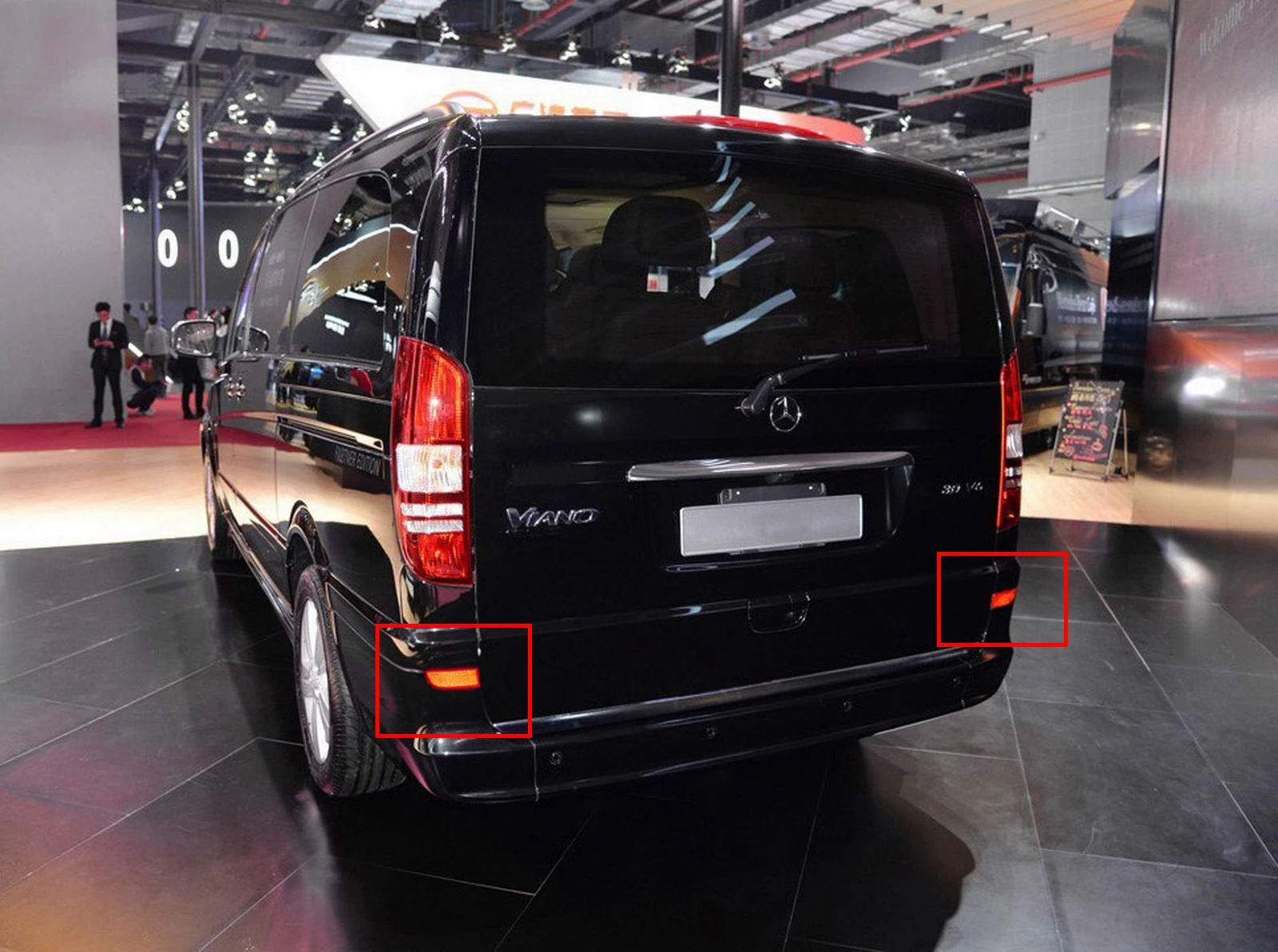 Для Mercedes Benz W639, Вито, виано, задний бампер отражатель светодиодный стоп-сигнал светильник 2003-14