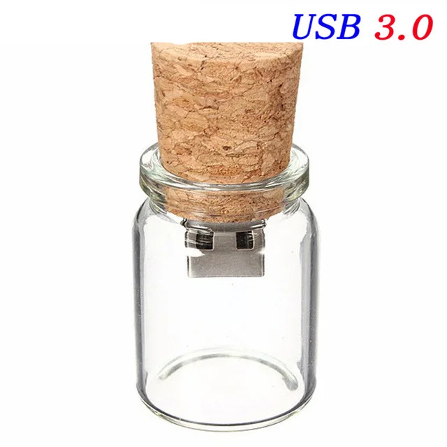 JASTER USB 3,0, новинка, плавающая бутылка, флешка, 4 ГБ, 8 ГБ, 16 ГБ, 32 ГБ, 64 ГБ, пожелание пробки для бутылок, usb флеш-накопитель, карта памяти, свадебный подарок - Цвет: White