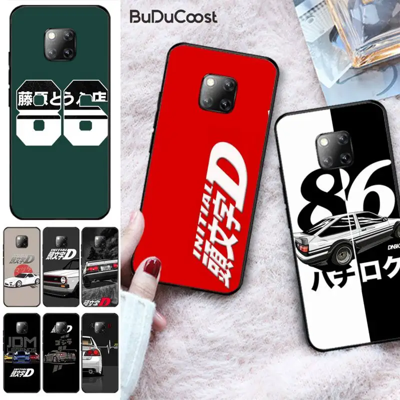 

Hot Japan initial D anime Black Soft Shell Phone Case Capa For Huawei Mate 9 20X 10 30 20Pro 10 20Lite NOVA 3I 3E 4 5 5I PRO