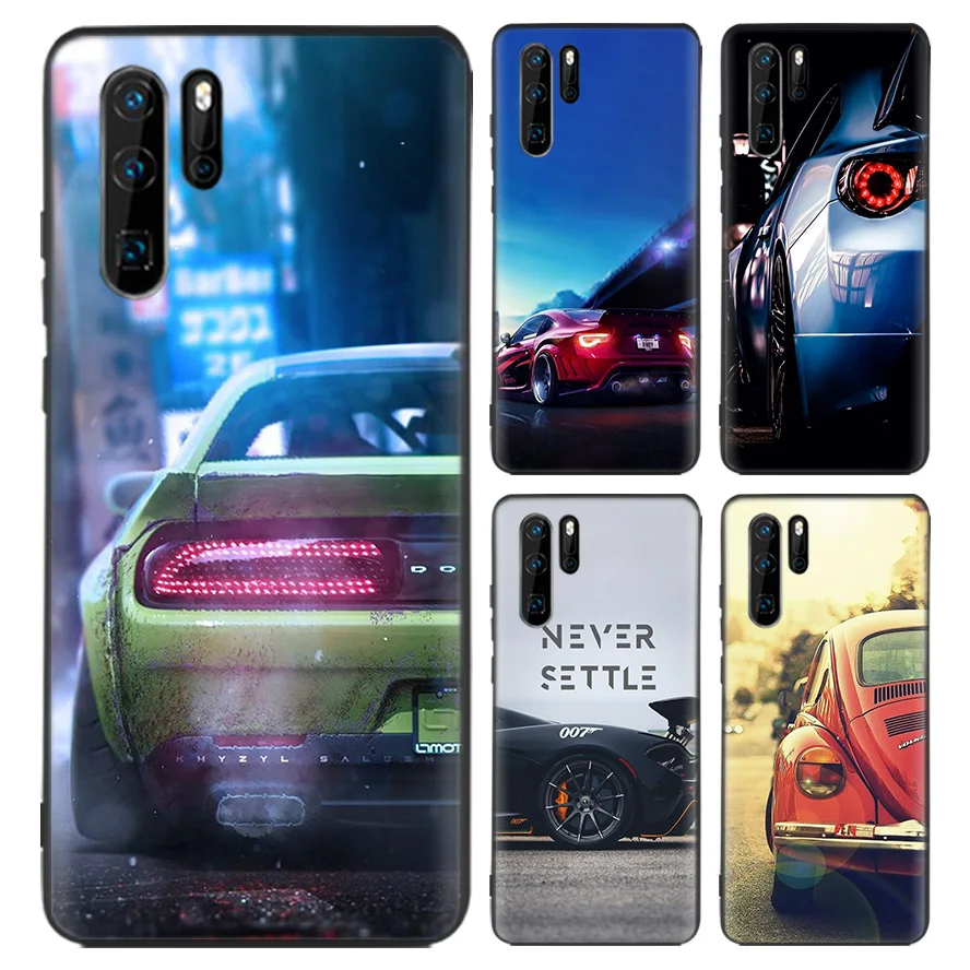 Спортивный автомобильный черный чехол для huawei mate 30 20 10 P30 P20 P10 Pro Lite P Smart Z мягкий чехол для телефона