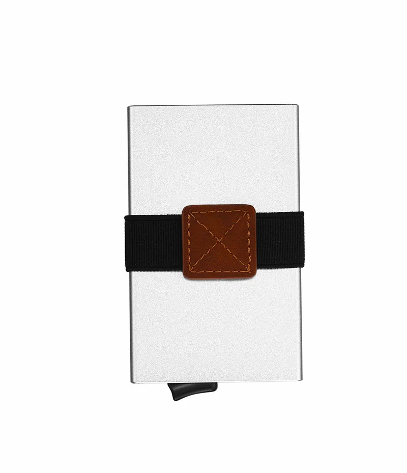 BISI GORO RFID Credit Card Holder Automatic Pouch for Credit Card Men and Women Unisex High Quality ID Case PU Leather Wallets