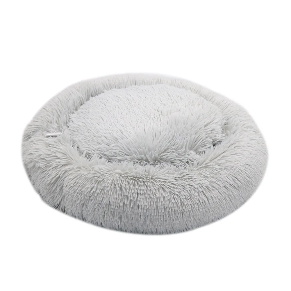 light gray Шаг плюшевый пончик Cuddler кошка кровать теплый плюшевый коврик для собак и щенков домашних животных кровати DC120 - Цвет: light gray
