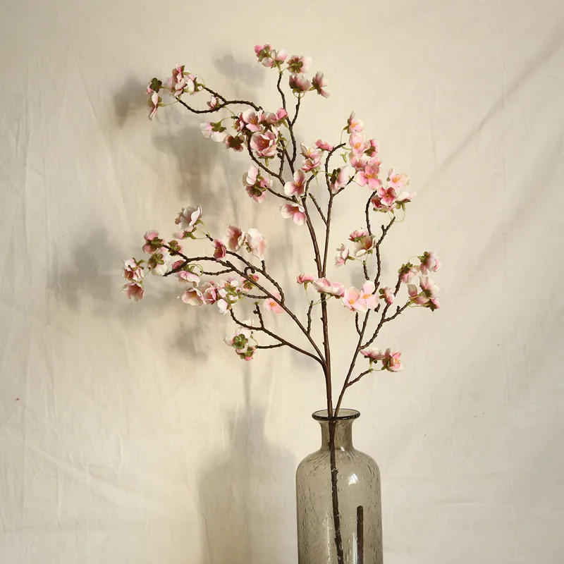 

Artificial Cherry Spring Plum Peach Blossom Branch Flower For Wedding Party Christmas Graduation Ceremony Home Decoration 90 CM