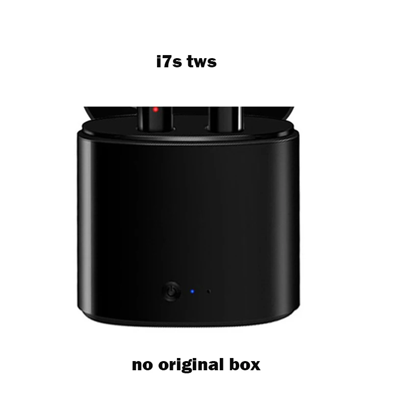 i7 Black no box I7s TWS Bluetooth наушники-вкладыши беспроводная гарнитура i7 мини музыкальный наушник спортивные наушники с беспроводными наушниками зарядная коробка - Цвет: i7 Black no box