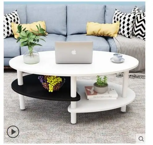Simple and simple tea table simple modern sitting room tea table balcony Nordic oval small tea table small family creative econo