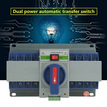 

New 220V 63A 4P Mini Dual Power Automatic Transfer Switch Circuit Breaker Energy Saving Transfer Switch