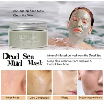 

Deep Sea Facial Mud Mask Deep Cleaning Acne Blackhead Treatment Moisturizing Shrink Skin Pores Face Cleansing Clay Mask 100ML