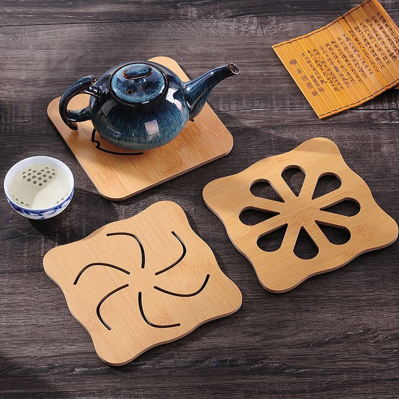 

Wooden Cutout Models Coasters Thick Non-Slip Place Table Mat Tea Party Decorations Cup Plate Kitchen Thermal Insulation Placemat