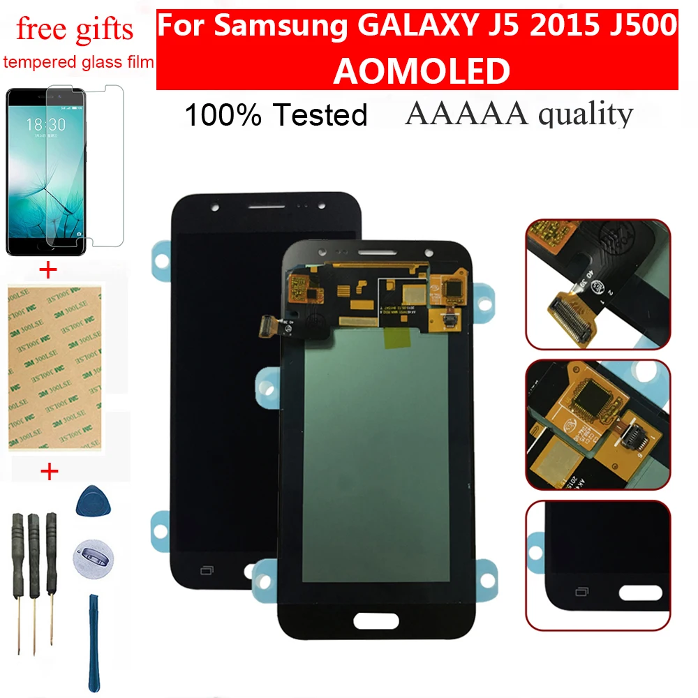 AMOLED для Samsung GALAXY J5 2015 LCD J500 J500F J500FN J500H J500G ЖК-дисплей монитор панель + кодирующий