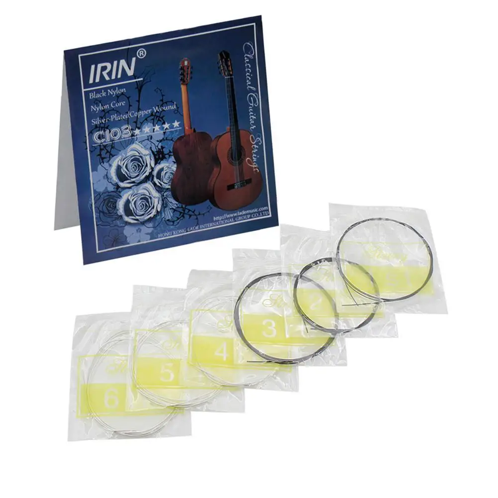 

Classical Guitar Strings Set Nylon Copper Alloy Wire Medium Tension Stable Elasticity Replacement Part