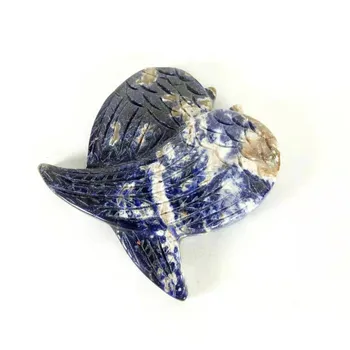 

Wholesale 7cm Natural Sodalite quartz stone Angel Wings Figurines Healing Crystal
