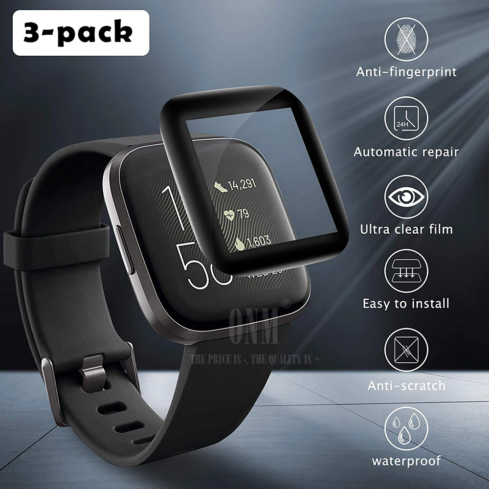 10 шт. 5D Защитная пленка для экрана с полным покрытием Fitbit Versa 2 Watch Versa2 мягкая