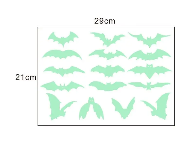 Лидер продаж 18 шт./компл. Светящиеся в темноте глаза стены Стекло Стикеры Хэллоуин Украшение Стены Таблички светящаяся домашняя украшения-зеленый