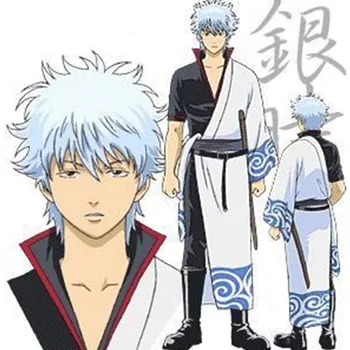 

Anime GINTAMA Costumes GINTAMA Sakata Gintoki kimono Cosplay Halloween anime kimono headdress wig shoes Cosplay