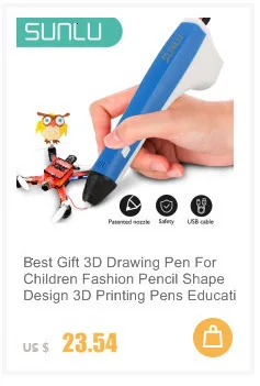 SUNLU 3D Ручка для печати, интеллектуальная 3D Ручка с 1,75 мм PLA/PCL нитью, одна кнопка управления подарки для Child-M1 белый
