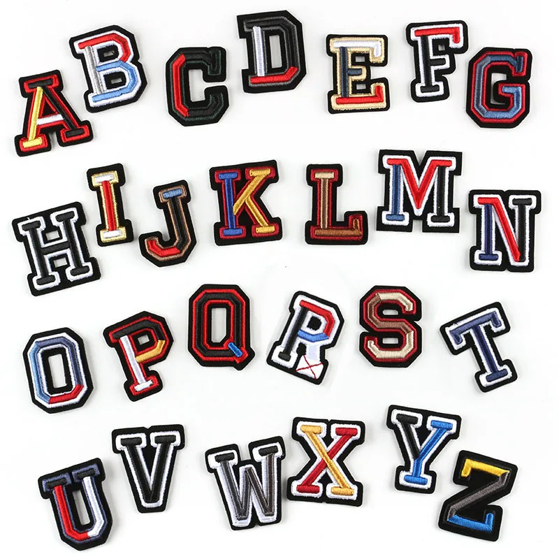 Patch Per Lettere Strisce Parches Ropa Termoadhesiv Bordados Para La Per Abbigliamento Ecusson A Coudre Toppe Vestiti Ricamo Patch