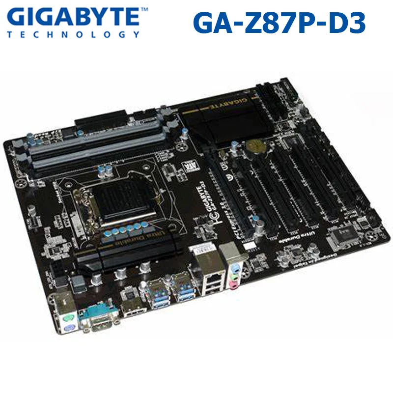 LGA 1150 Материнская плата Gigabyte GA-Z87P-D3 Z87 материнская плата LGA 1150 DDR3 32GB Core i7 i5 i3 DDR3 32G SATA3 USB3.0 HDMI блок питания ATX