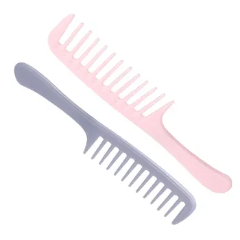 

6pcs Haircut Combs Smooth Hairdressing Wide Teeth Hair Combs for Salon Home (Light Blue and Pink)