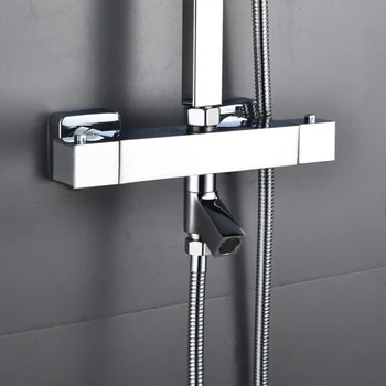 

Free shipping shower faucet bathtub faucet thermostatic bathroom shower faucet bath mixer wall mounted rainfall shower mixer tap