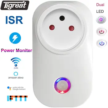 

Wifi Outlet Smart Plug Israel Remote Control Power Monitor Timer plug wi-fi Alexa Google home smart home kit Tuya Wireless plug