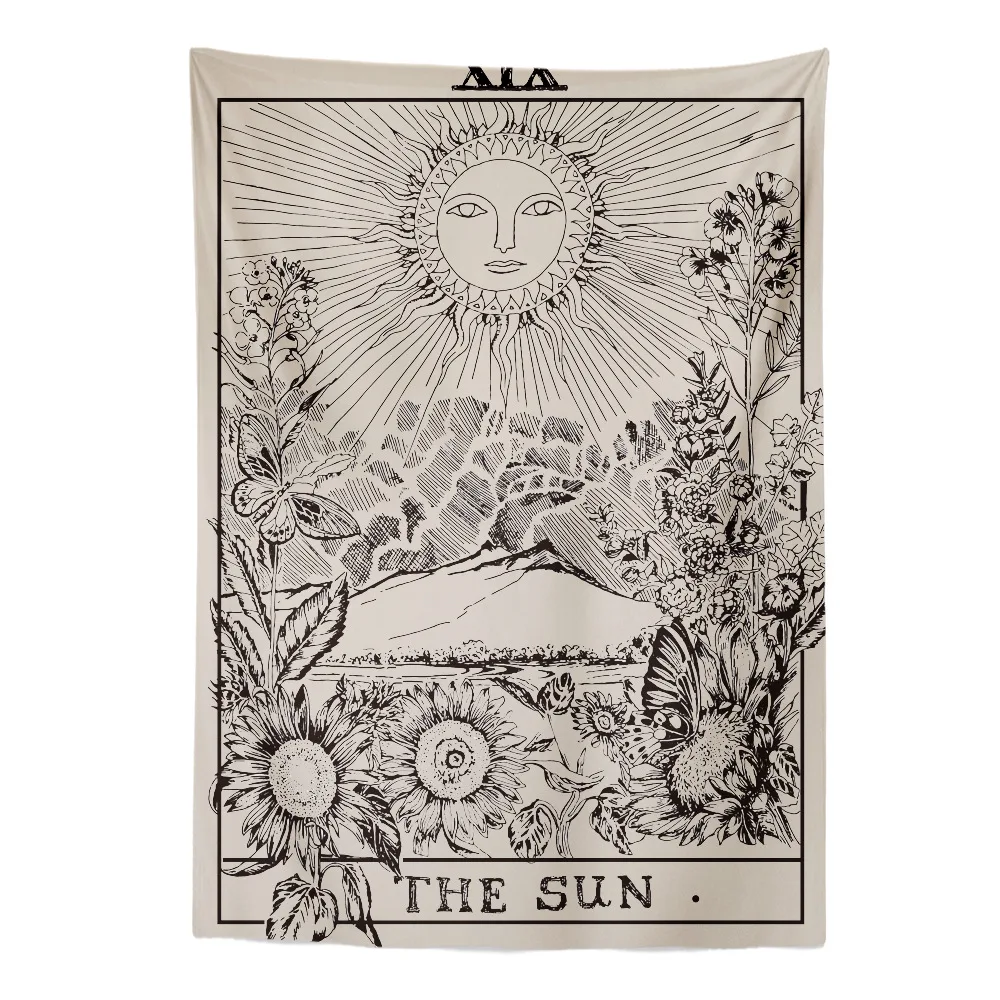 Tapestry Decorations The Moon Star Tapestry Wall Hanging Astrology Divination Bedspread Beach Mat