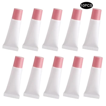 

10pcs Oblique Mouth Empty DIY Lip Gloss Supplement Tubes Cosmetic Containers Ladies Make Up Lip Balm Container