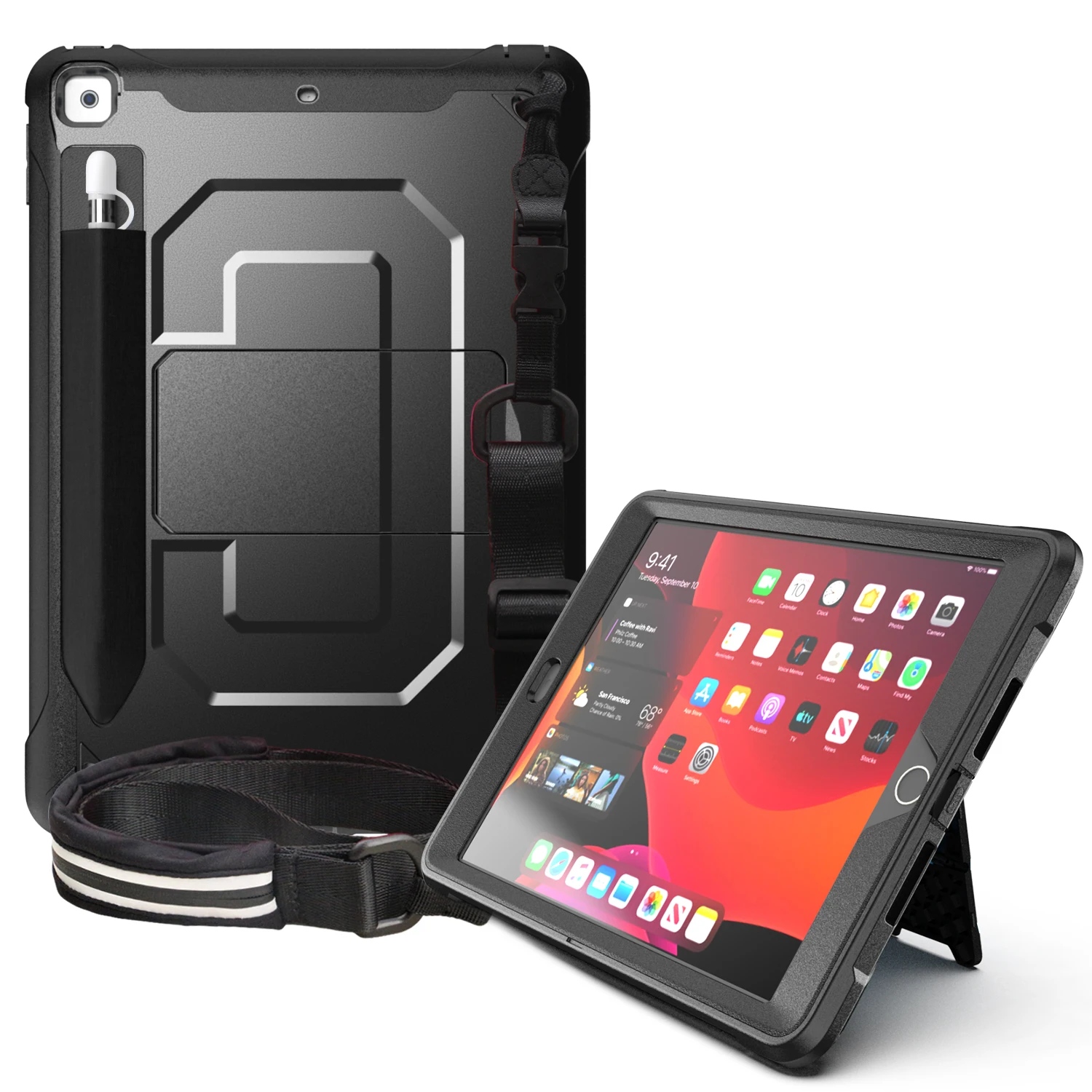 Есть слот для ручки для Apple ipad 10,2 чехол с открытыми плечами TPU кожа и жесткий PC оболочка на Apple ipad pro 10,2 дюймов