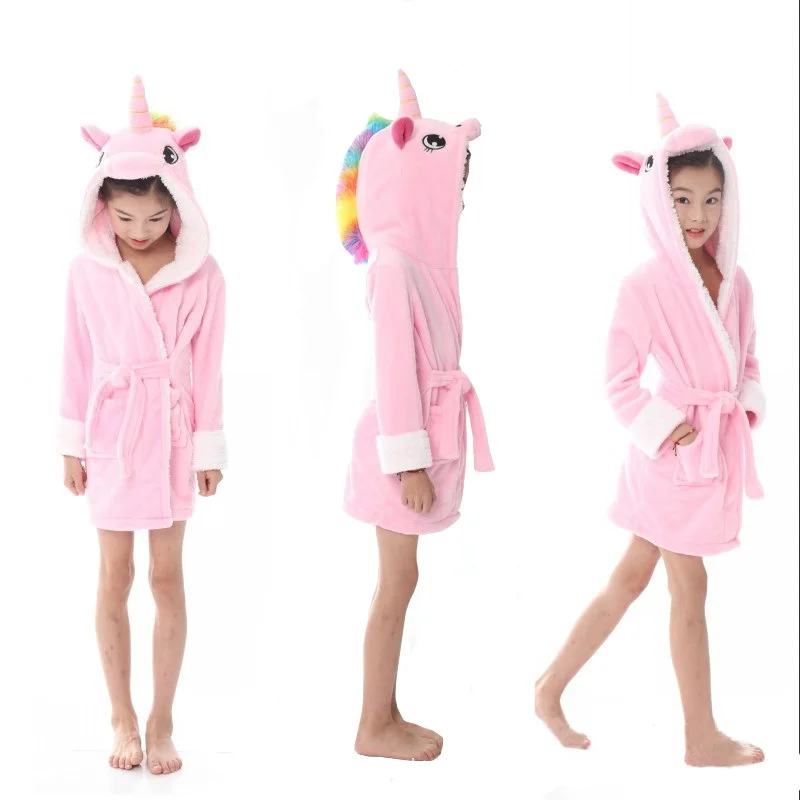 C2714 Kigurumi/семейный аниме-халат; женская пижама с единорогом и пандой; ночная рубашка; фланелевый Халат с капюшоном; детская одежда для костюмированной вечеринки; одежда для сна - Цвет: C2714