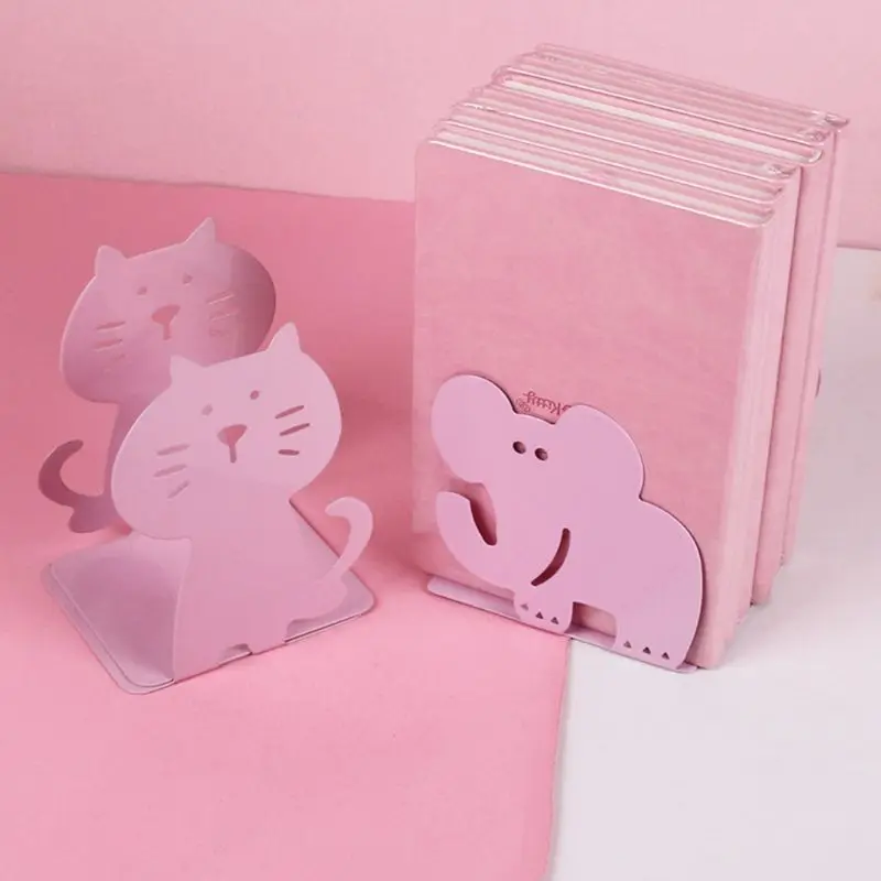 Sujetalibros con dibujos de animales, soporte para libros, escritorio, organizador de revistas, oficina, estante, 2 uds.