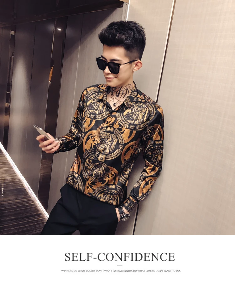 Мужские рубашки с принтом Иисуса, повседневные облегающие рубашки Camisa Masculina, дизайнерские уличные рубашки, Мужская одежда, мужская одежда, Chemise Homme
