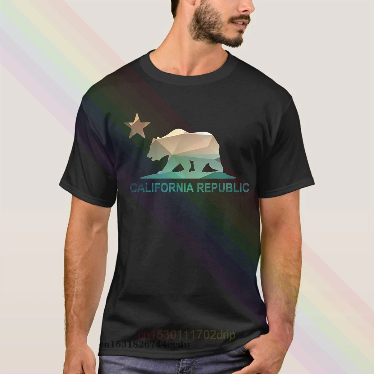 Newest 2020 Summer California Republic Bear Star Logo 100% Cotton Crewneck Popular Unisex T Shirt Homme Tops Tees S-4XL | Мужская одежда